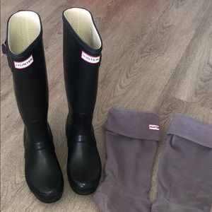 Hunter Original Tall Black Matte Rain Boots